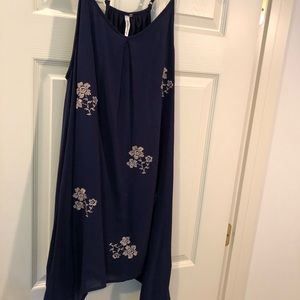 Navy Patterned Dress